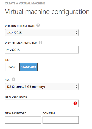 Azure VM Configuration